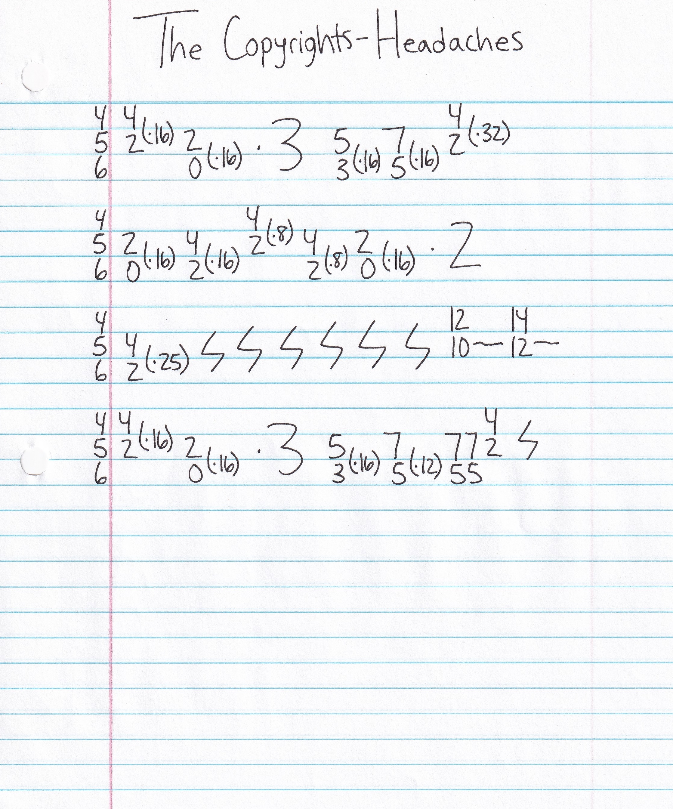 High quality guitar tab for Headaches by The Copyrights off of the album Learn The Hard Way. ***Complete and accurate guitar tab!***